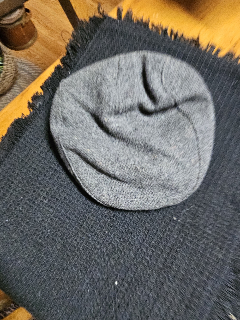 Vintage Gray Wool Newsboy Hat - Unbranded Union Made